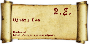 Ujházy Éva névjegykártya