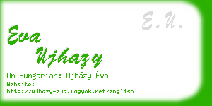 eva ujhazy business card