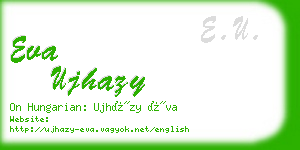 eva ujhazy business card